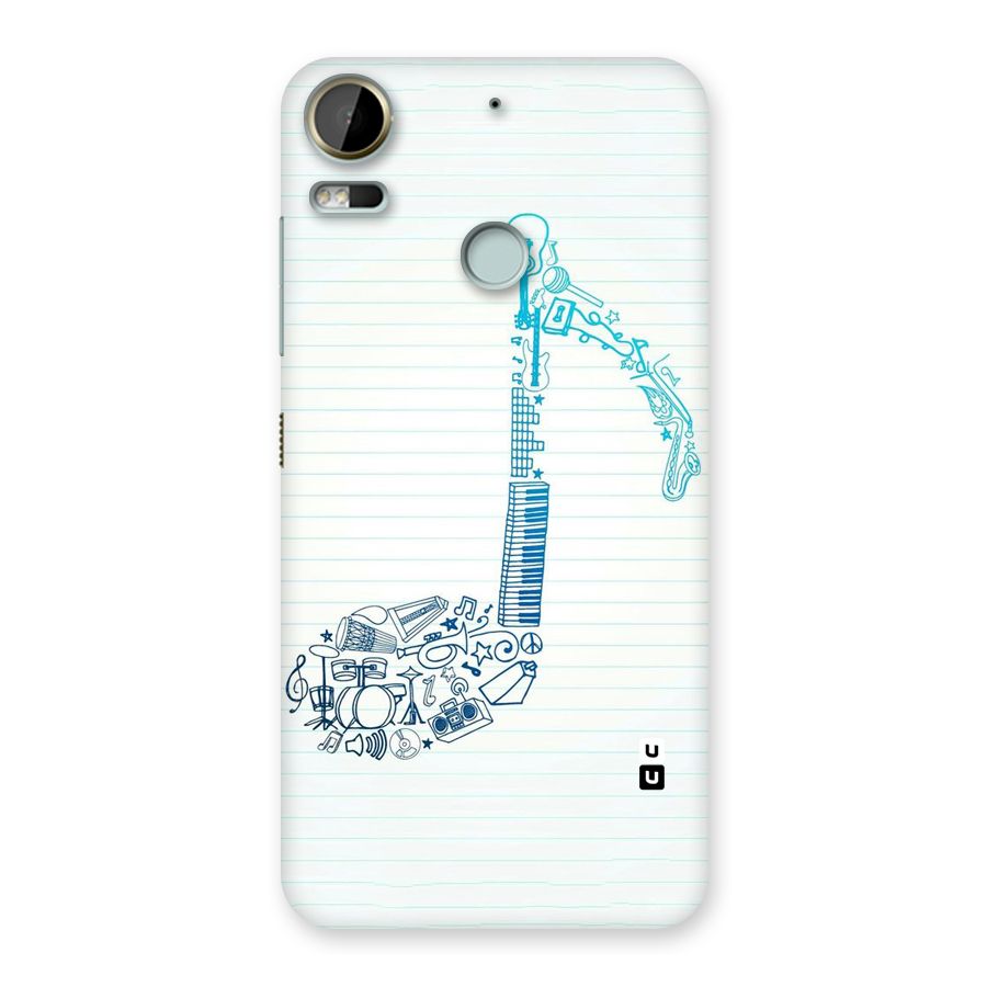 Music Note Design Back Case for Desire 10 Pro