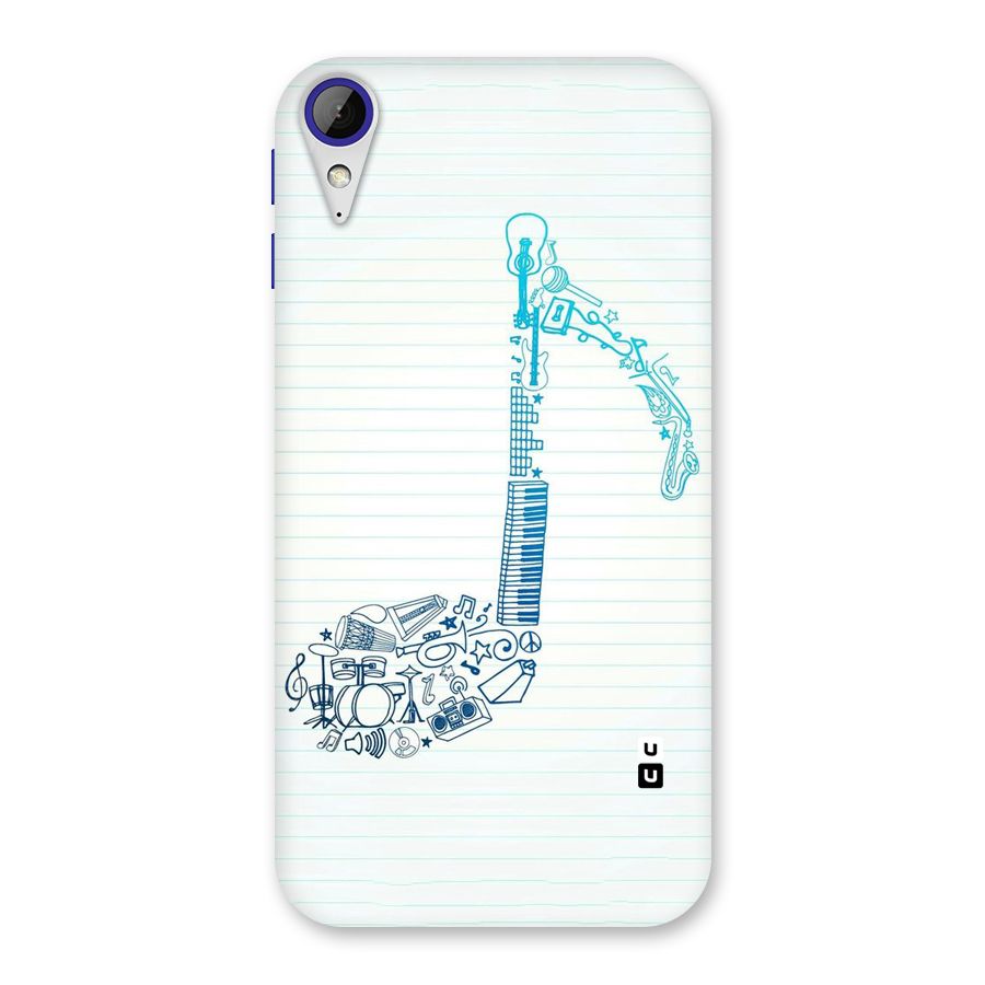 Music Note Design Back Case for Desire 830