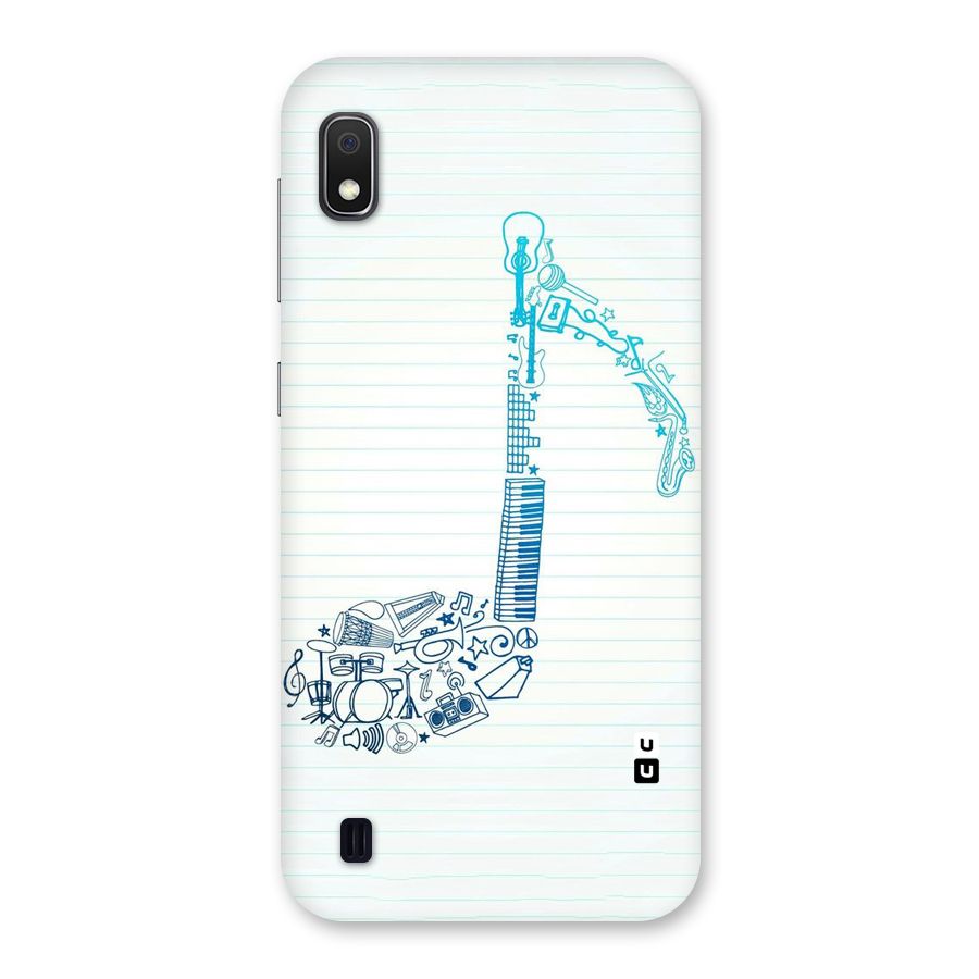 Music Note Design Back Case for Galaxy A10