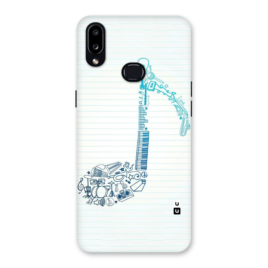 Music Note Design Back Case for Galaxy A10s