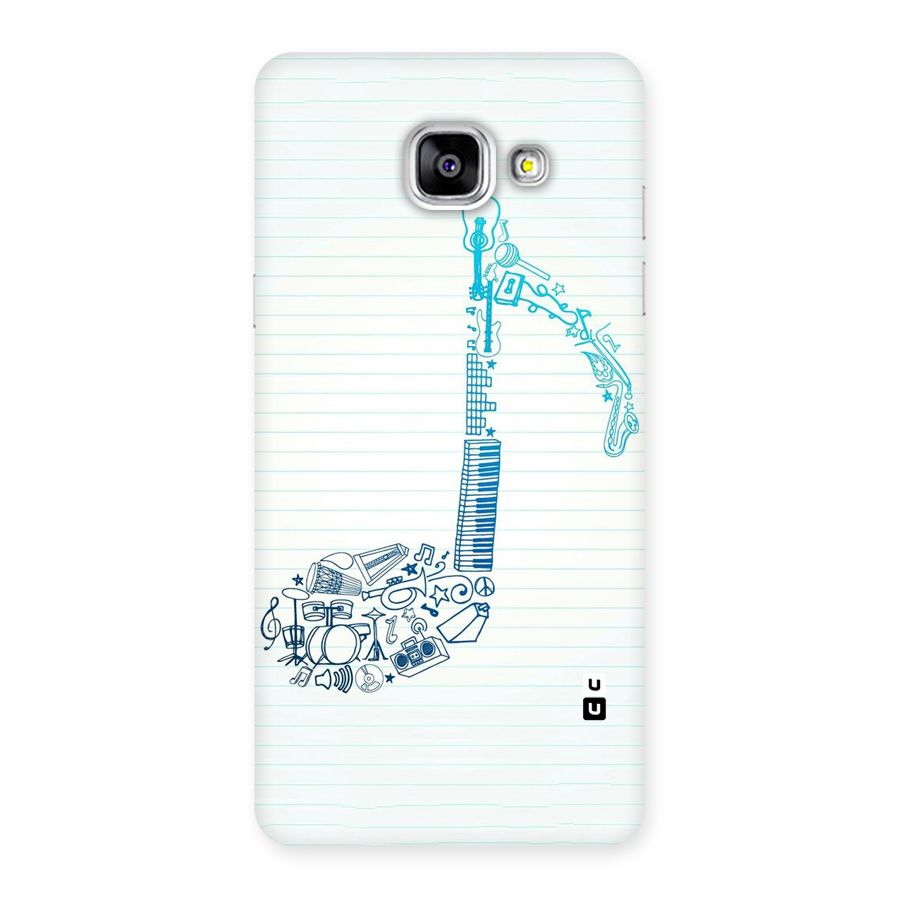 Music Note Design Back Case for Galaxy A5 2016
