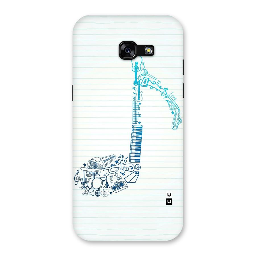 Music Note Design Back Case for Galaxy A5 2017