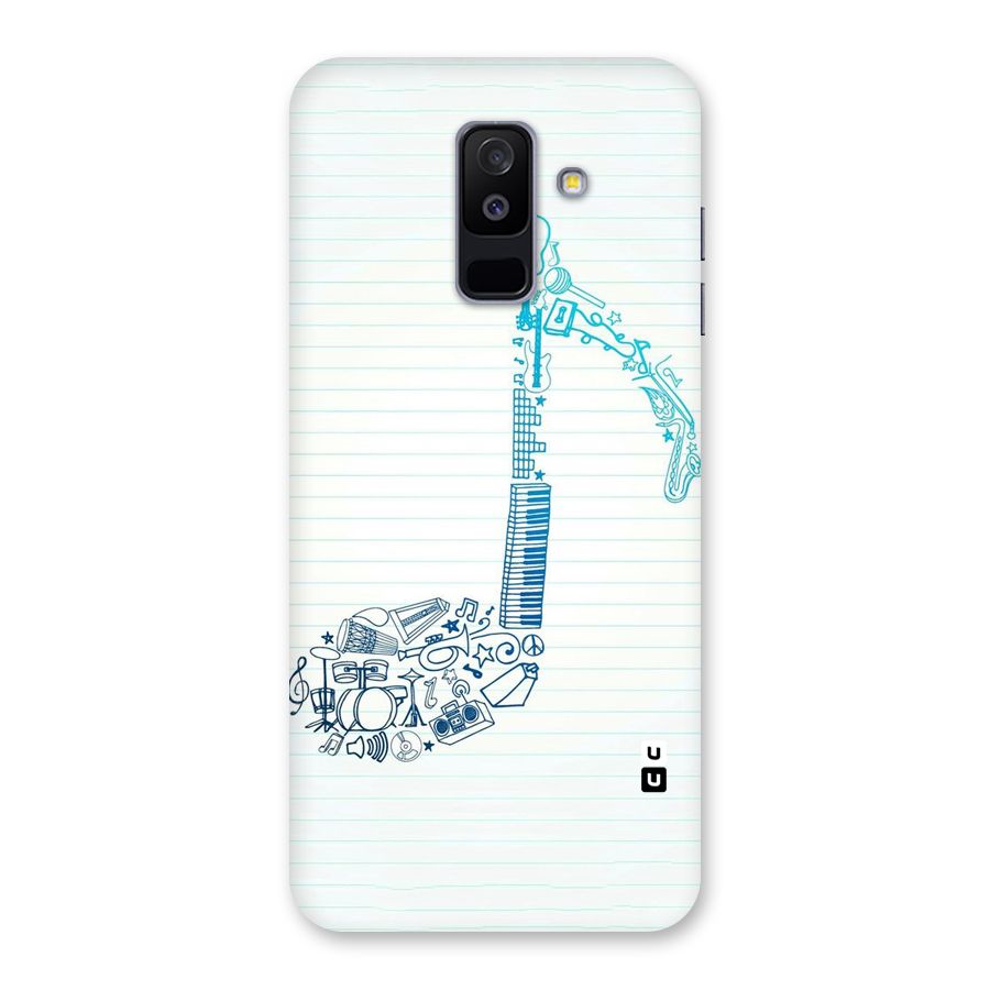 Music Note Design Back Case for Galaxy A6 Plus
