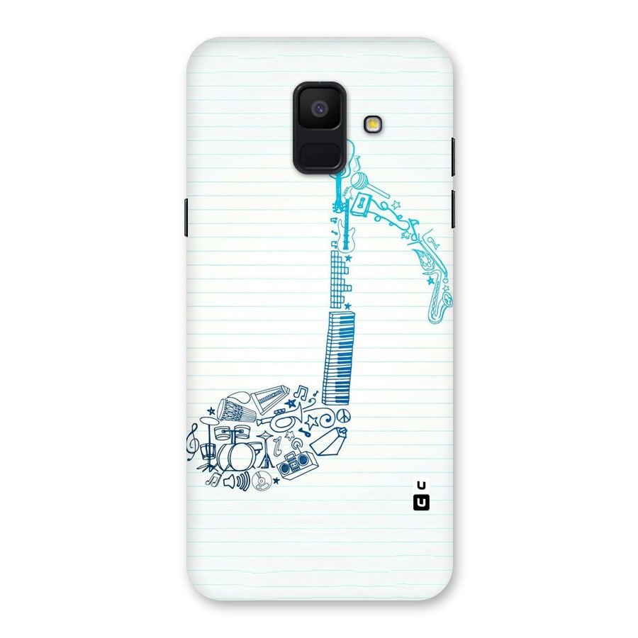 Music Note Design Back Case for Galaxy A6 (2018)