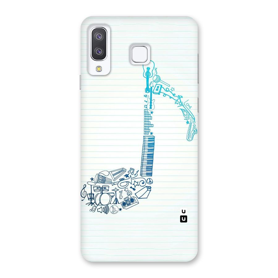 Music Note Design Back Case for Galaxy A8 Star