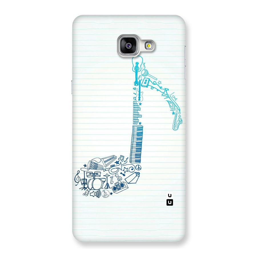 Music Note Design Back Case for Galaxy A9