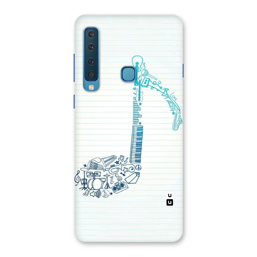 Music Note Design Back Case for Galaxy A9 (2018)