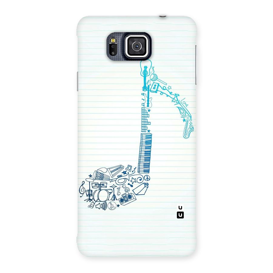 Music Note Design Back Case for Galaxy Alpha