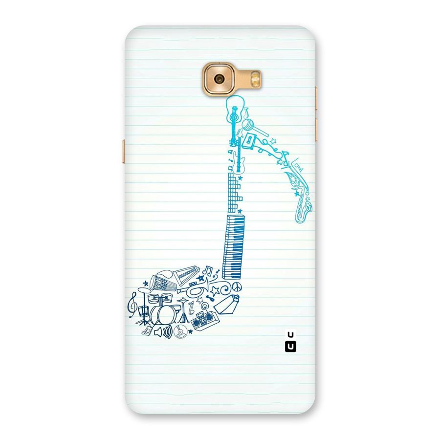 Music Note Design Back Case for Galaxy C9 Pro