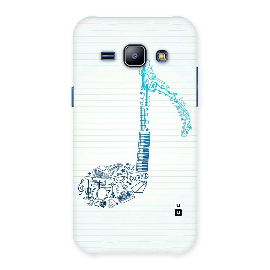 Music Note Design Back Case for Galaxy J1