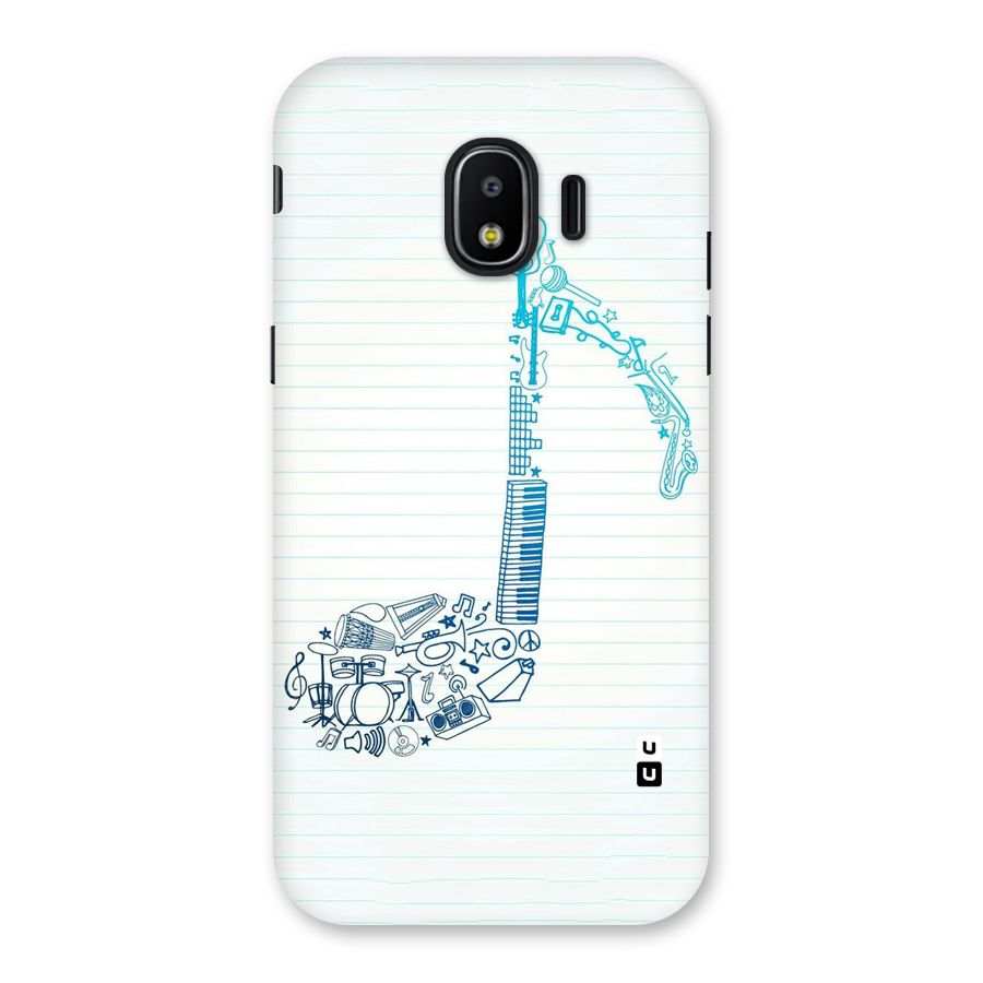 Music Note Design Back Case for Galaxy J2 Pro 2018