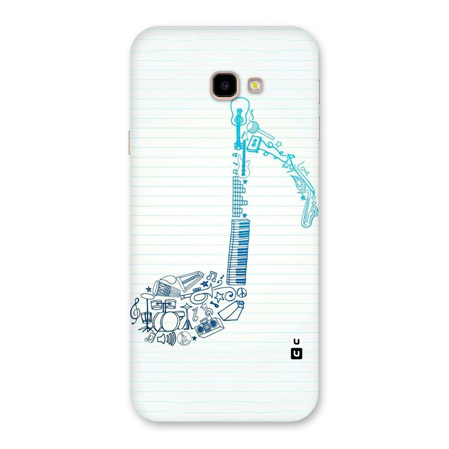 Music Note Design Back Case for Galaxy J4 Plus