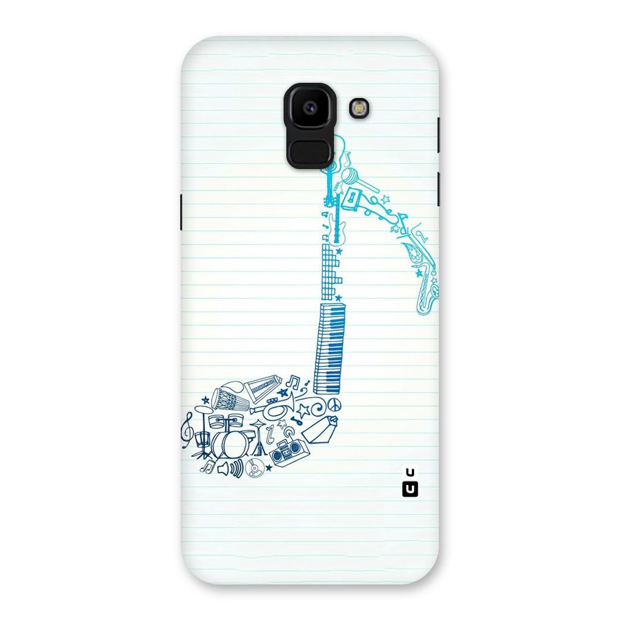 Music Note Design Back Case for Galaxy J6