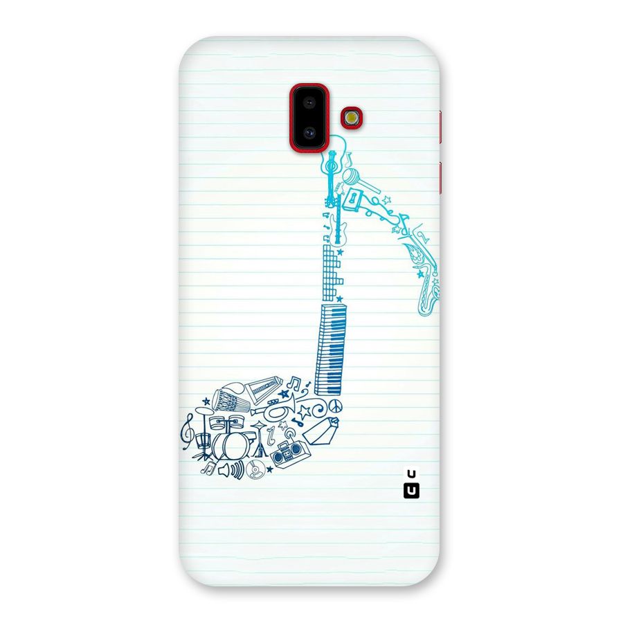 Music Note Design Back Case for Galaxy J6 Plus