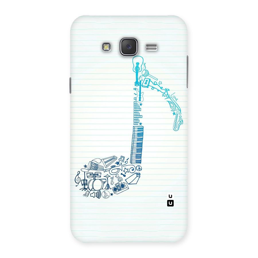 Music Note Design Back Case for Galaxy J7