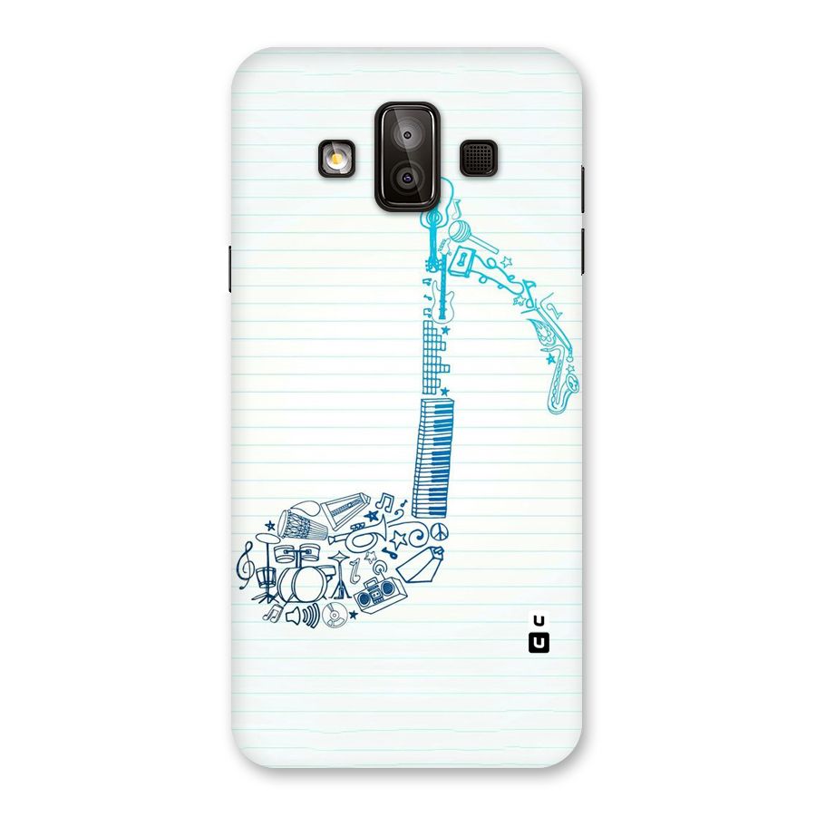 Music Note Design Back Case for Galaxy J7 Duo