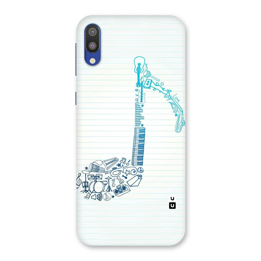 Music Note Design Back Case for Galaxy M10