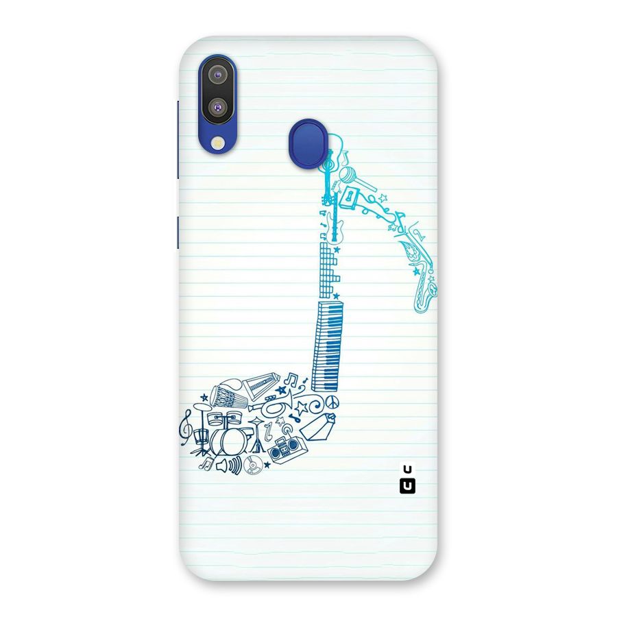 Music Note Design Back Case for Galaxy M20