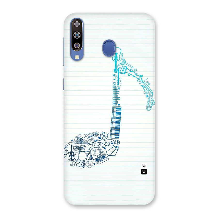 Music Note Design Back Case for Galaxy M30