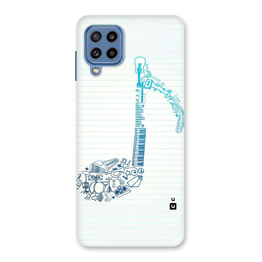 Music Note Design Back Case for Galaxy M32