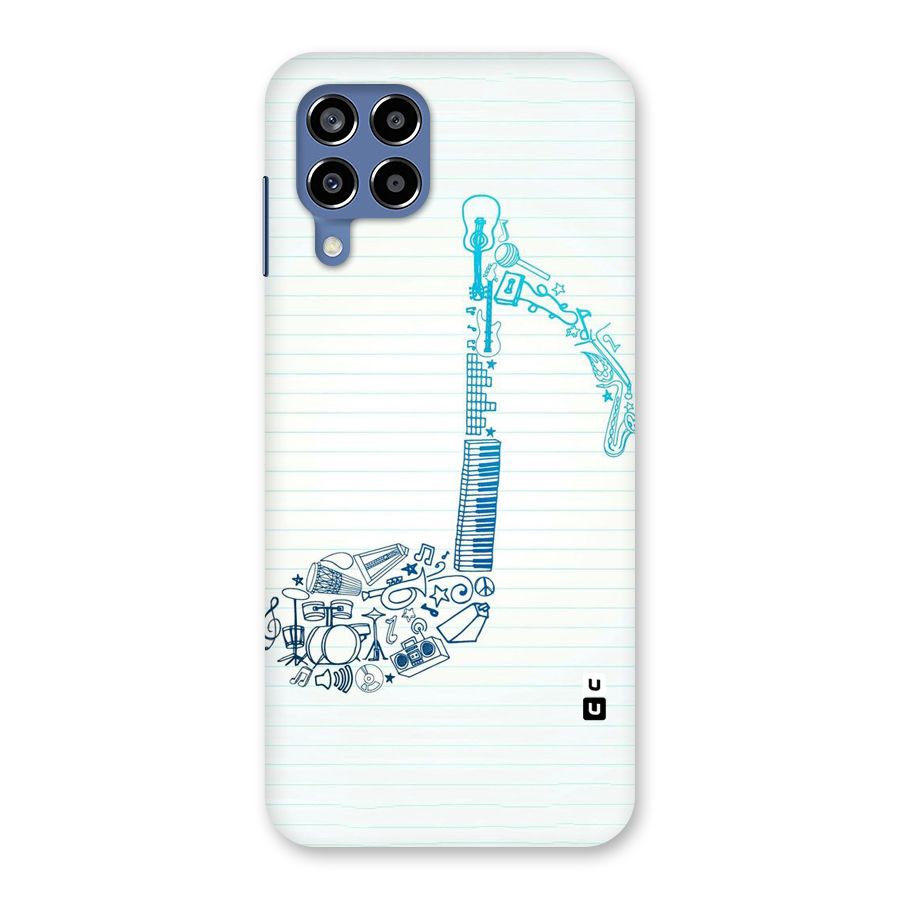 Music Note Design Back Case for Galaxy M53 5G