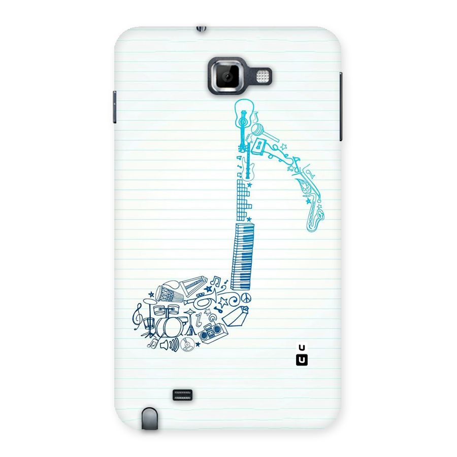 Music Note Design Back Case for Galaxy Note