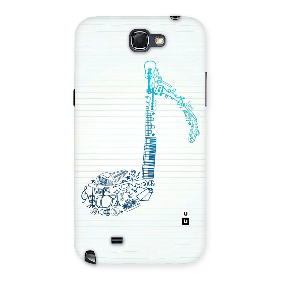 Music Note Design Back Case for Galaxy Note 2