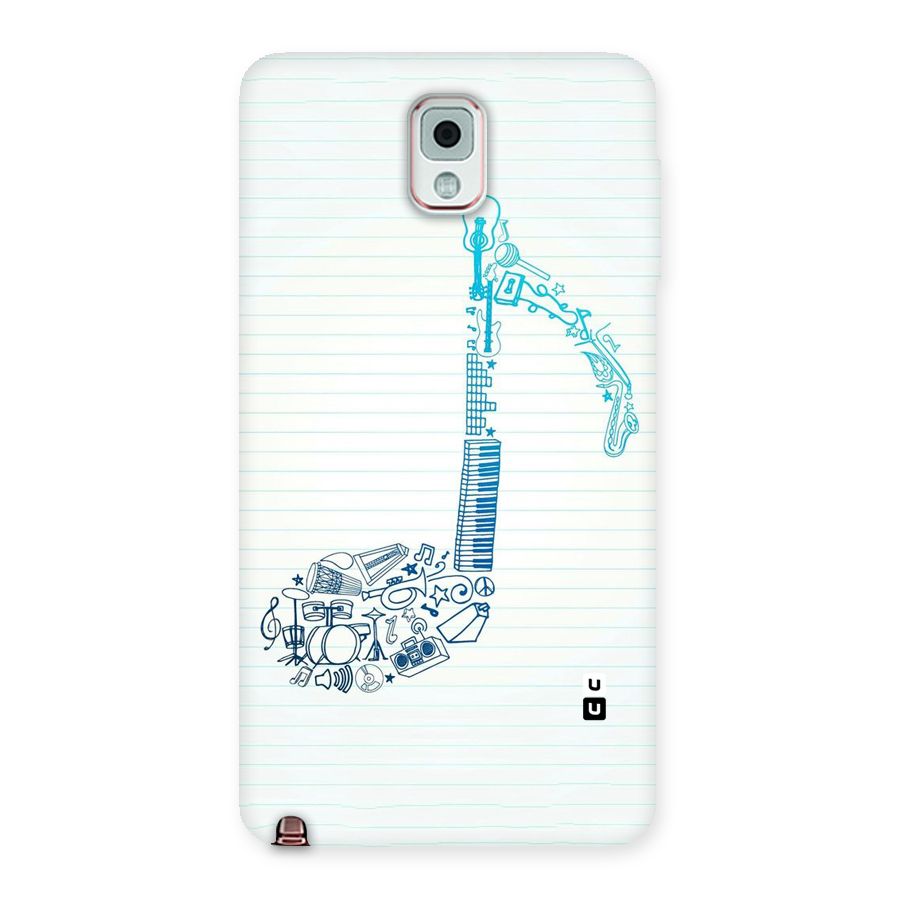 Music Note Design Back Case for Galaxy Note 3