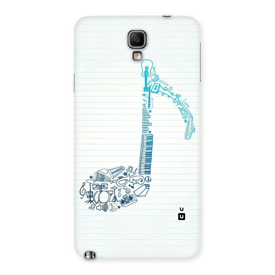 Music Note Design Back Case for Galaxy Note 3 Neo