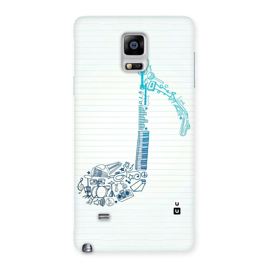Music Note Design Back Case for Galaxy Note 4