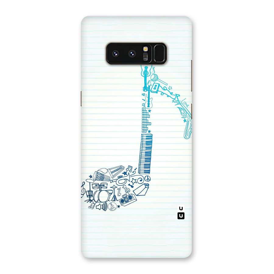 Music Note Design Back Case for Galaxy Note 8