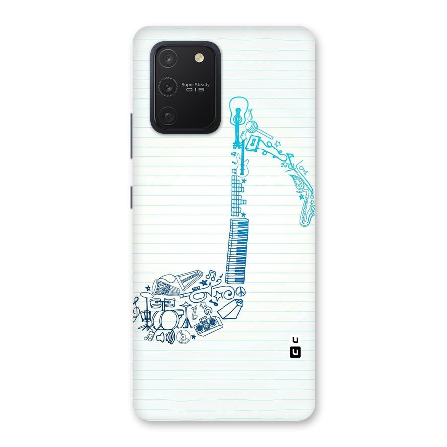 Music Note Design Back Case for Galaxy S10 Lite