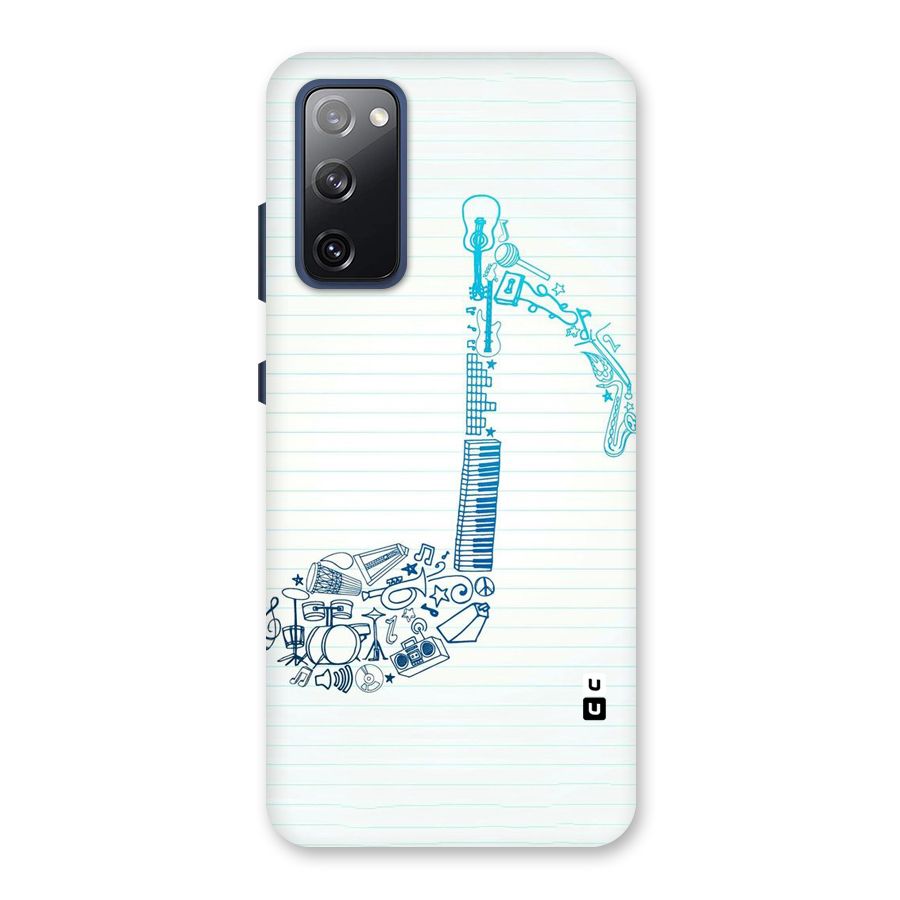 Music Note Design Back Case for Galaxy S20 FE