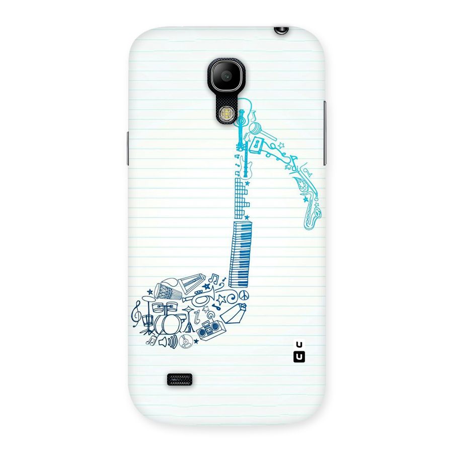 Music Note Design Back Case for Galaxy S4 Mini