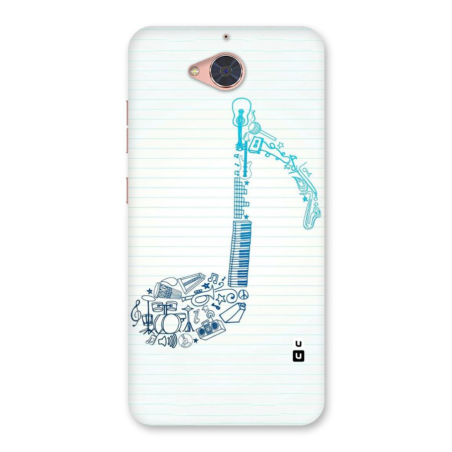 Music Note Design Back Case for Gionee S6 Pro