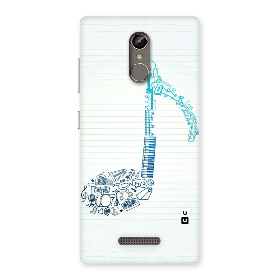 Music Note Design Back Case for Gionee S6s