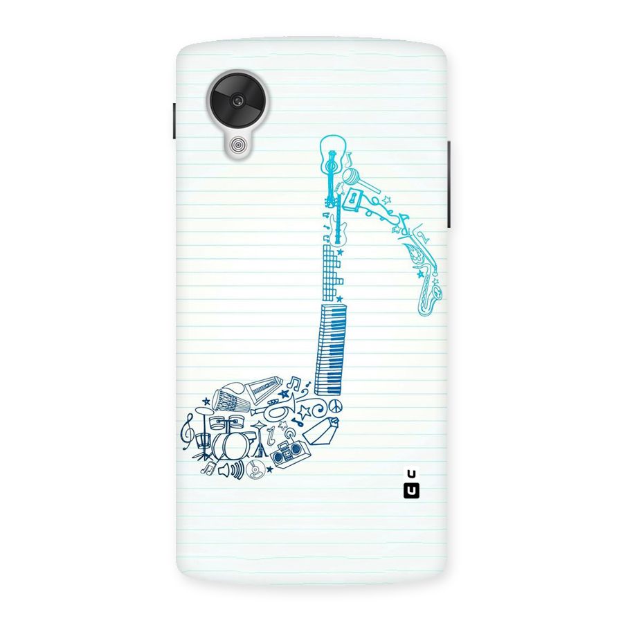 Music Note Design Back Case for Google Nexsus 5
