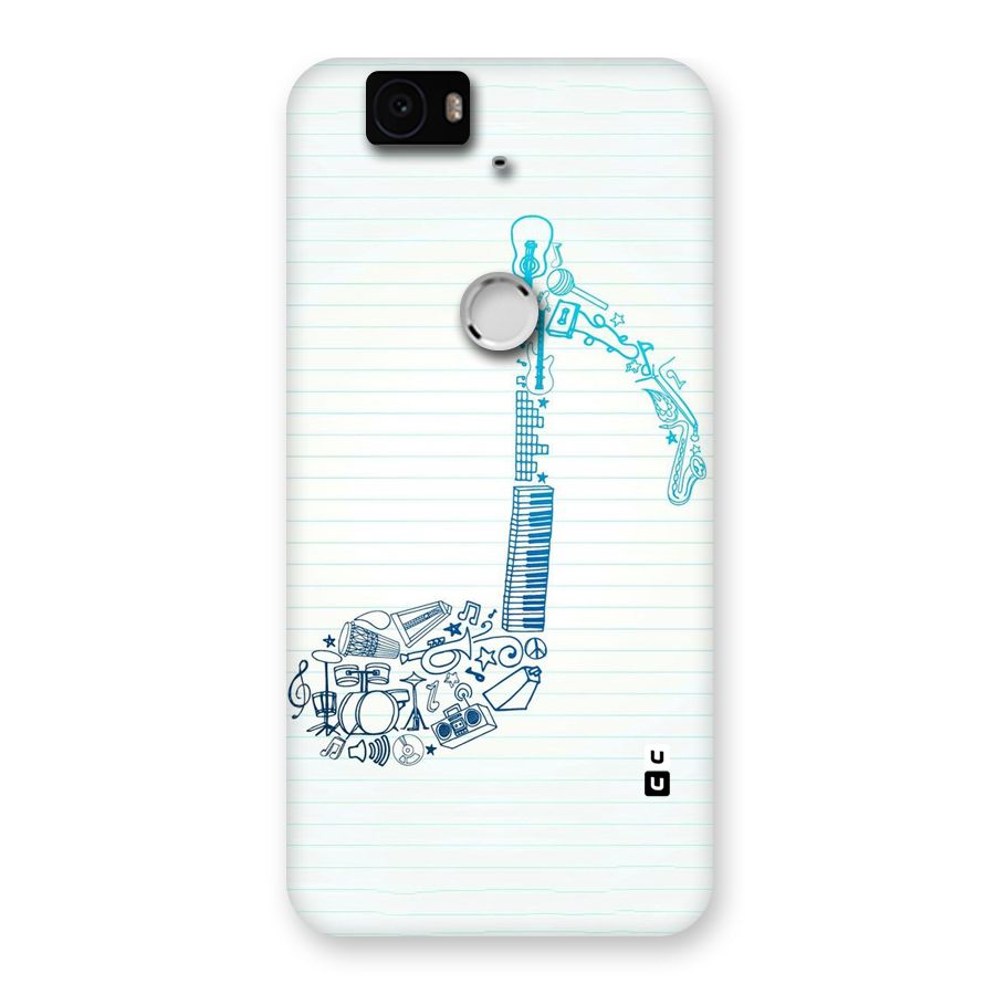 Music Note Design Back Case for Google Nexus-6P