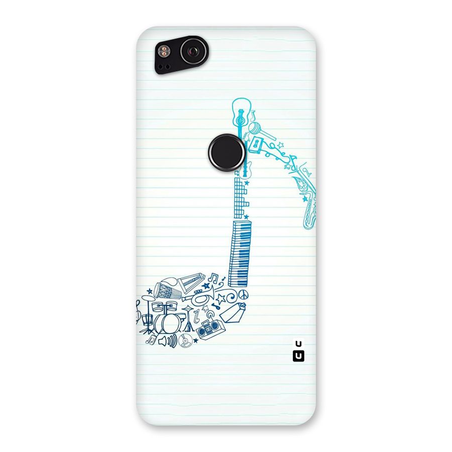 Music Note Design Back Case for Google Pixel 2