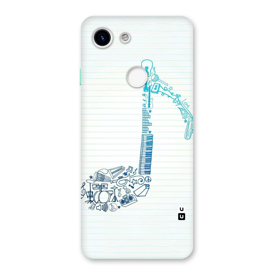 Music Note Design Back Case for Google Pixel 3