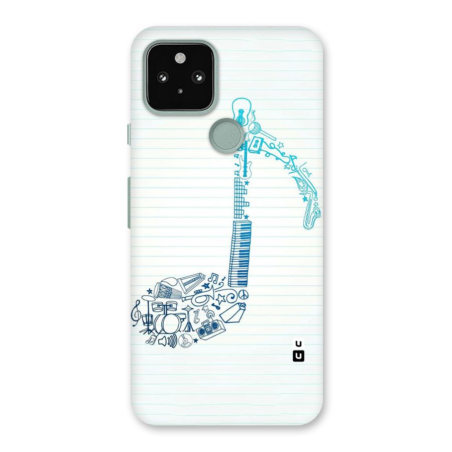 Music Note Design Back Case for Google Pixel 5