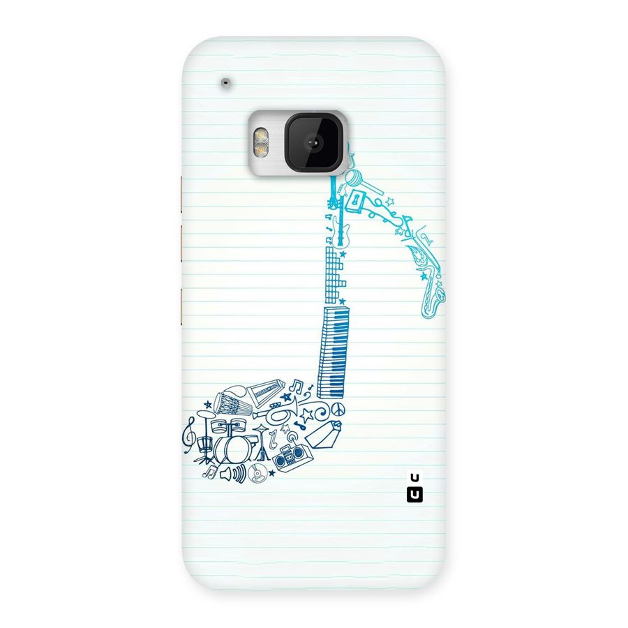Music Note Design Back Case for HTC One M9