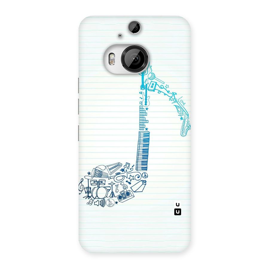 Music Note Design Back Case for HTC One M9 Plus