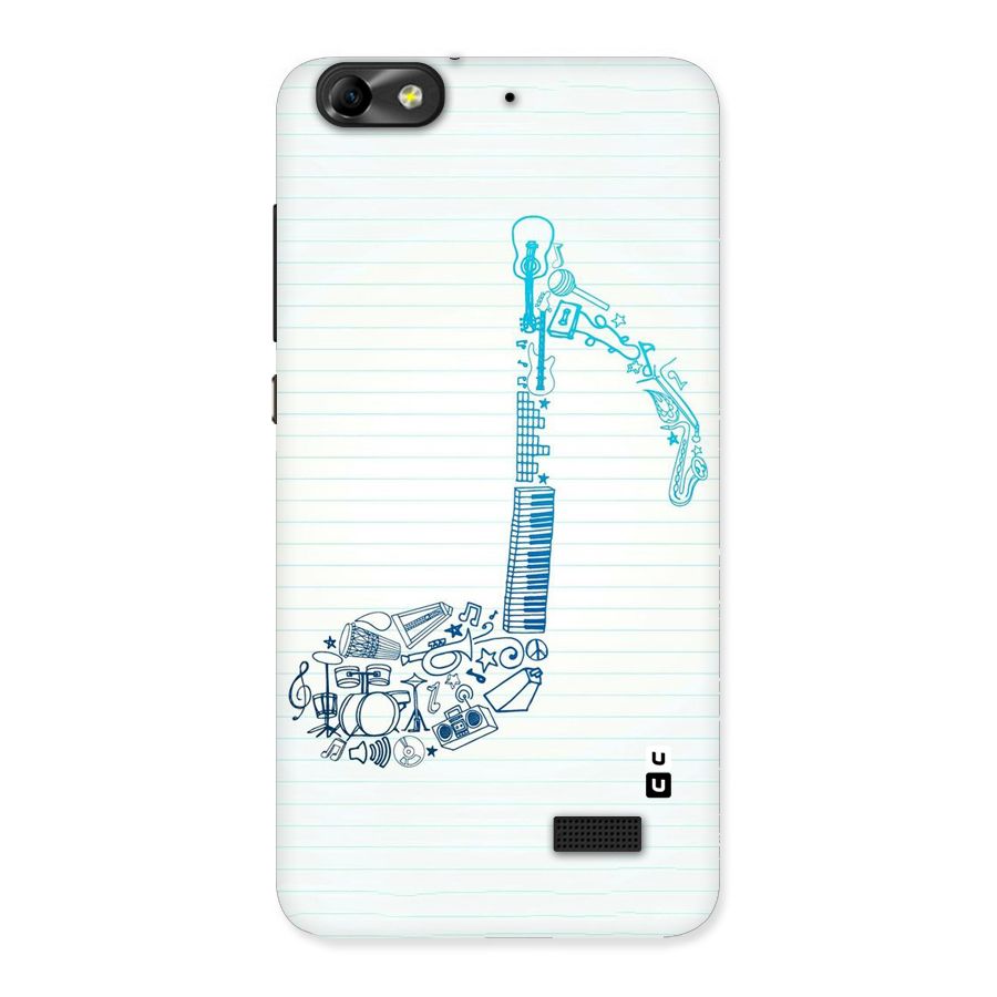 Music Note Design Back Case for Honor 4C