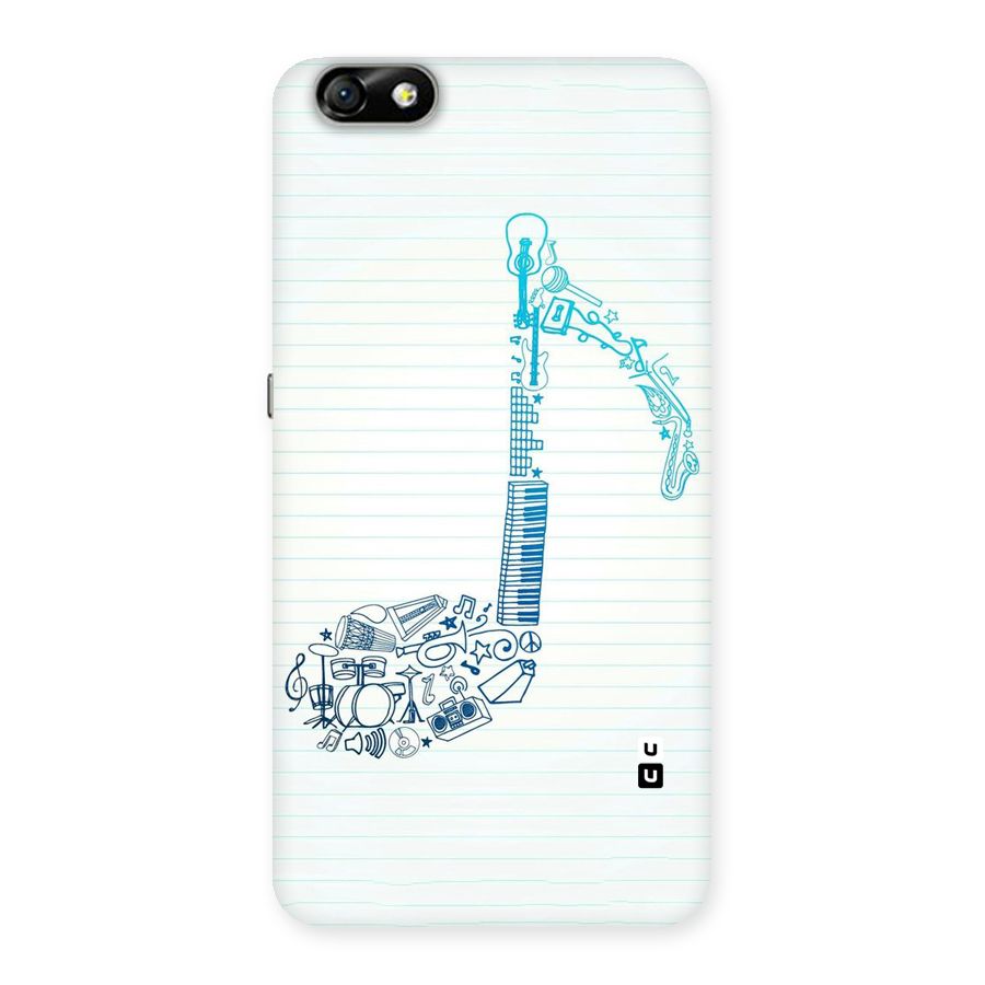 Music Note Design Back Case for Honor 4X