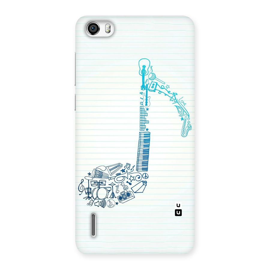 Music Note Design Back Case for Honor 6
