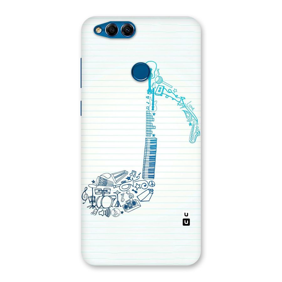 Music Note Design Back Case for Honor 7X