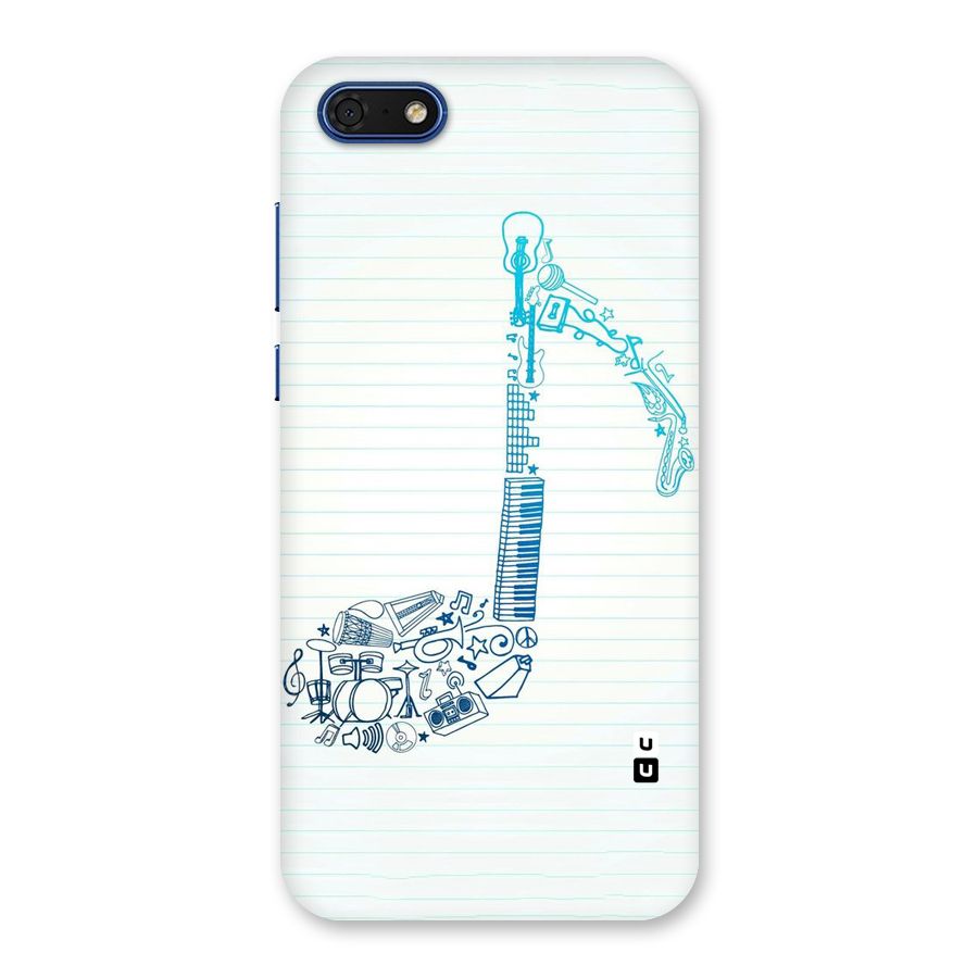 Music Note Design Back Case for Honor 7s