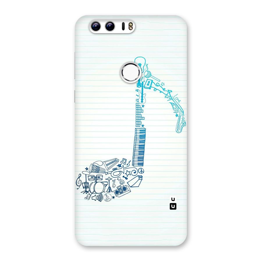 Music Note Design Back Case for Honor 8