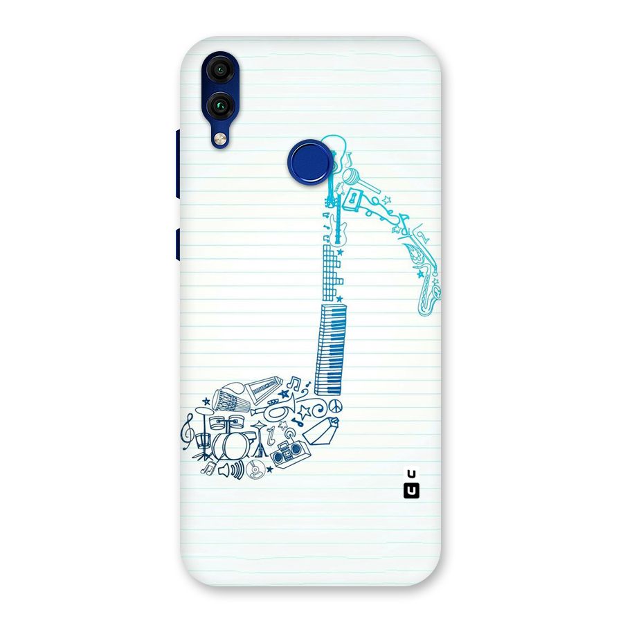 Music Note Design Back Case for Honor 8C